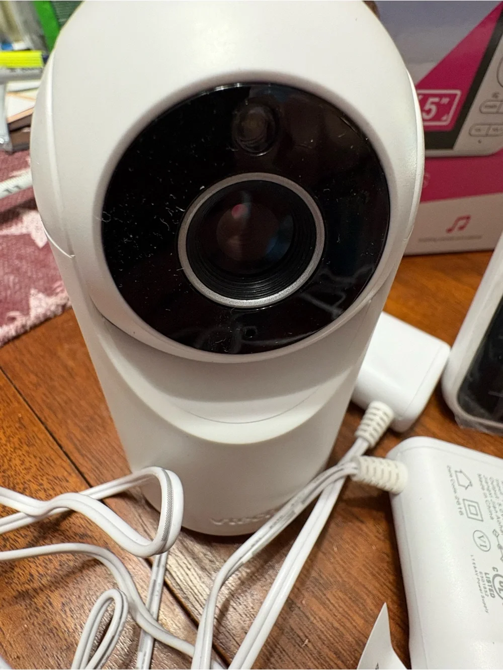 VTech White Pan & Tilt Video Monitor with 5